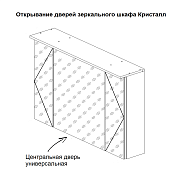 Зеркало-шкаф Бриклаер Кристалл 95 белый, с подсветкой , изображение 5