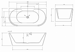 Акриловая ванна Abber AB9296-1.5 150х80 , изображение 4