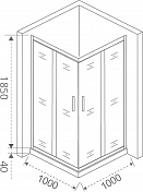 Душевой уголок Good Door Latte CR-100-G-WE 100x100 , изображение 4
