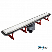 Душевой лоток Pestan Confluo Premium Line 850 белое стекло/сталь , изображение 1