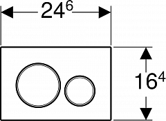 Кнопка смыва Geberit Sigma 20 115.882.JT.1 белая матовая, хром , изображение 2