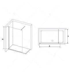 Фото Душевая перегородка RGW Walk In WA-010W 120 см