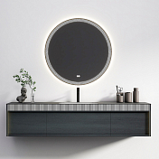 Тумба с раковиной Black&White Universe U950.1600 160 мокрый асфальт , изображение 3