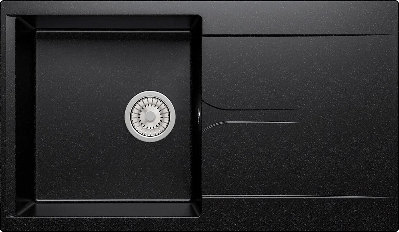 Мойка кухонная Polygran Gals-860 черная , изображение 1