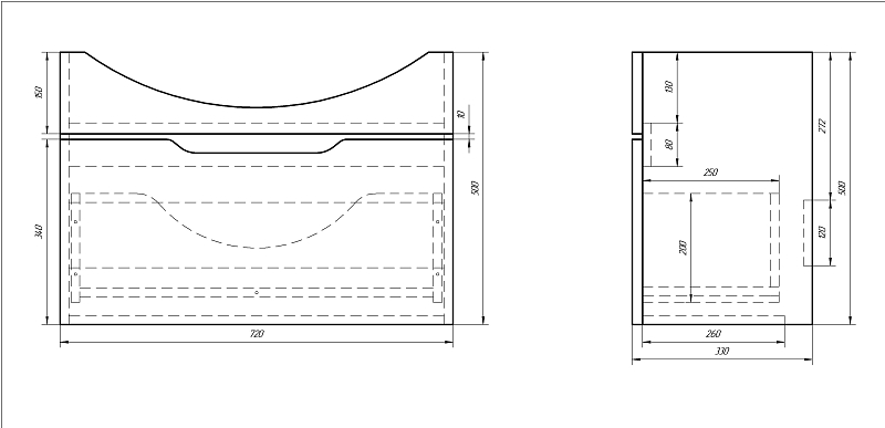 Тумба под раковину Dreja Laguna 75 белый глянец , изображение 2