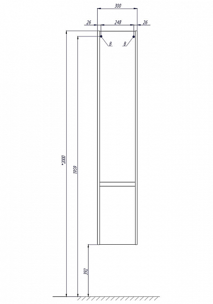 Шкаф-пенал Aquaton Стоун сосна арлингтон , изображение 4