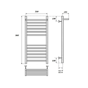 Полотенцесушитель электрический Point Аврора П11 80х50 хром , изображение 4
