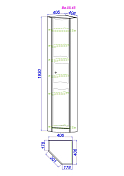 Изображение Шкаф-пенал Aqwella Барселона 45 угловой, без зеркала Шкаф-пенал Aqwella Барселона 45 угловой, без зеркала , изображение 2