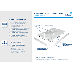 Фото Поддон для душа RGW Stone Tray ST-W 170х70