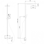 Душевая стойка Abber Wasser Kreis AF8160RG розовое золото , изображение 3