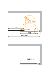 Фото Шторка на ванну Cezares Slider SLIDER-VF-11-90/150-C-BORO