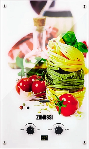 Водонагреватель проточный Zanussi GWH 10 Fonte Glass La Spezia газовый , изображение 1
