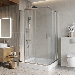 Фото Душевой уголок BelBagno Luce AH-22-130/125-C-Cr