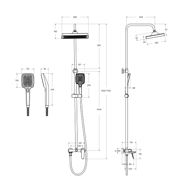 Душевая стойка Cezares Liner-CVD-01 хром , изображение 5