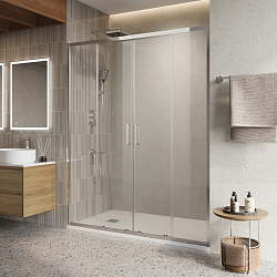 Фото Душевая дверь в нишу BelBagno Luce BF-2-150-C-Cr