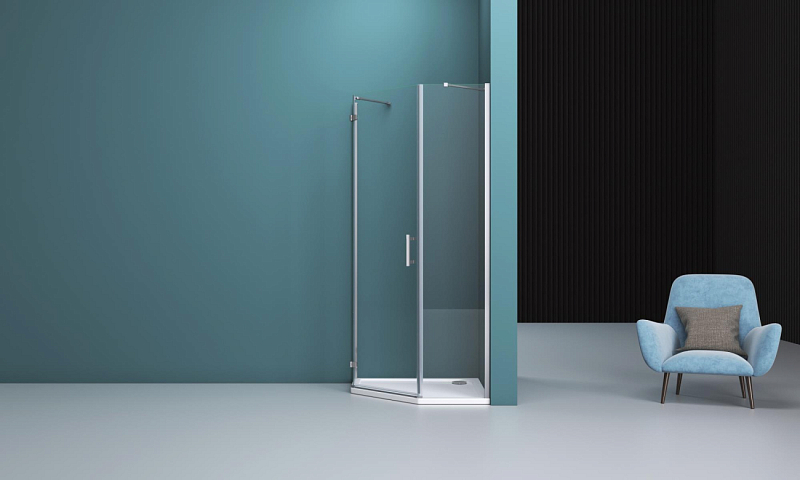 Душевой уголок BelBagno Kraft P-1-100-C-Cr-L , изображение 3