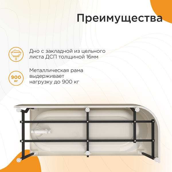 Акриловая ванна Radomir Вальс 3/4 1-01-0-2-1-338 170х70 R , изображение 4