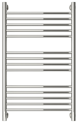 Фото Полотенцесушитель водяной Сунержа Богема+ прямая 80x50 без покрытия