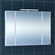 Зеркало-шкаф СаНта Стандарт 100 с подсветкой , изображение 1