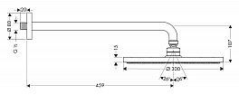 Верхний душ Hansgrohe Raindance 27492000 , изображение 2