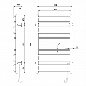 Полотенцесушитель электрический Domoterm Аврора П10 50x90 R , изображение 4