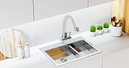 Смеситель Lemark Comfort LM3075C-White для кухонной мойки , изображение 2