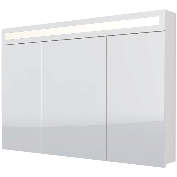 Зеркало-шкаф Dreja Uni 120 белый, с подсветкой , изображение 3