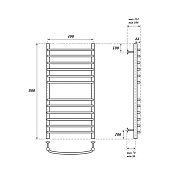 Полотенцесушитель электрический Point Альфа П12 80х40 хром , изображение 4