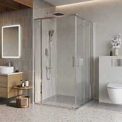 Фото Душевой уголок BelBagno Luce A-22-100+30-C-Cr