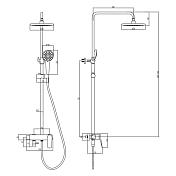 Душевая стойка Lemark Bronx LM3762GM , изображение 2