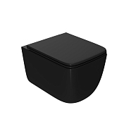 Комплект Point Меркурий 886914GBO3+PN41831BM (унитаз с инсталляцией, сиденье с микролифтом, клавиша Globe черная) , изображение 2
