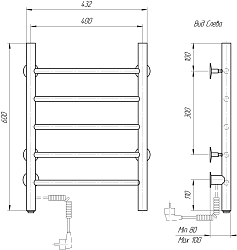 Фото Полотенцесушитель электрический Domoterm Классик 40х60 L