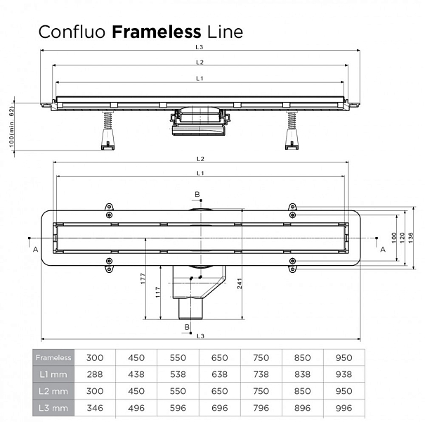 Душевой лоток Pestan Confluo Frameless Line 13701223 75 см, изображение 8