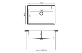 Мойка кухонная Polygran ARGO-760 кремовый , изображение 2