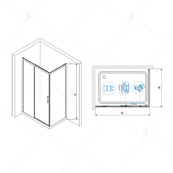 Фото Душевой уголок RGW Leipzig LE-41B (LE-12B + Z-050-2B) 170х90