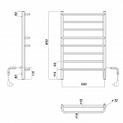 Полотенцесушитель электрический Domoterm Орфей П8 50x80 R , изображение 3