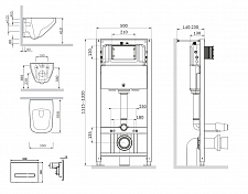Комплект AM.PM Inspire 2.0 IS450A38.50A1700 (унитаз с инсталляцией, сиденье с микролифтом, клавиша черная) , изображение 9