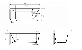 Акриловая ванна BelBagno BB712-1500-730-R 150x75 , изображение 8