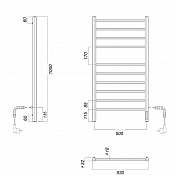 Полотенцесушитель электрический Domoterm Медея П10 50x100 , изображение 4