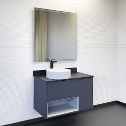 Фото Тумба с раковиной Comforty Джанкой 90 антрацит