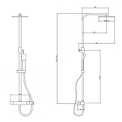Душевая стойка Abber Daheim AF8260B черный матовый , изображение 3
