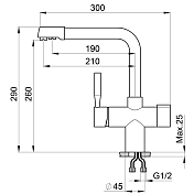 Смеситель Point PN3104AL для кухонной мойки , изображение 2