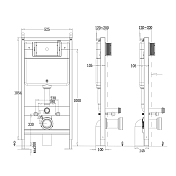 Комплект Point Аврора PN48507BB (унитаз с инсталляцией, сиденье с микролифтом, клавиша Афина, бронза брашированная) , изображение 2