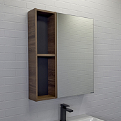 Зеркало-шкаф Comforty Соло 70 дуб тёмно-коричневый , изображение 1