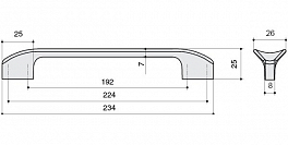 Ручка для мебели BelBagno 224-192 белая , изображение 2