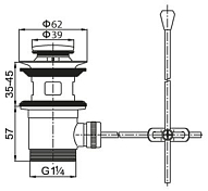 Донный клапан Cezares Articoli Vari CZR-SA2-01 для раковины , изображение 2