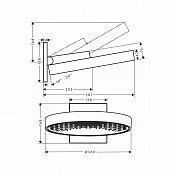 Верхний душ Hansgrohe Rainfinity 26230700 , изображение 2