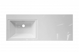 Тумба с раковиной Эстет Dallas Luxe 150 L белая подвесная , изображение 7