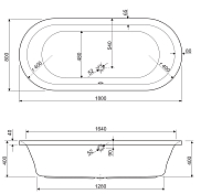 Акриловая ванна Cezares Metauro METAURO-Central-180-80-40-W-MATT 180x80 , изображение 5