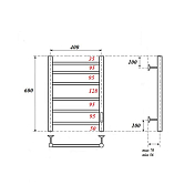 Полотенцесушитель электрический Point Аврора П6 60х40 хром , изображение 3